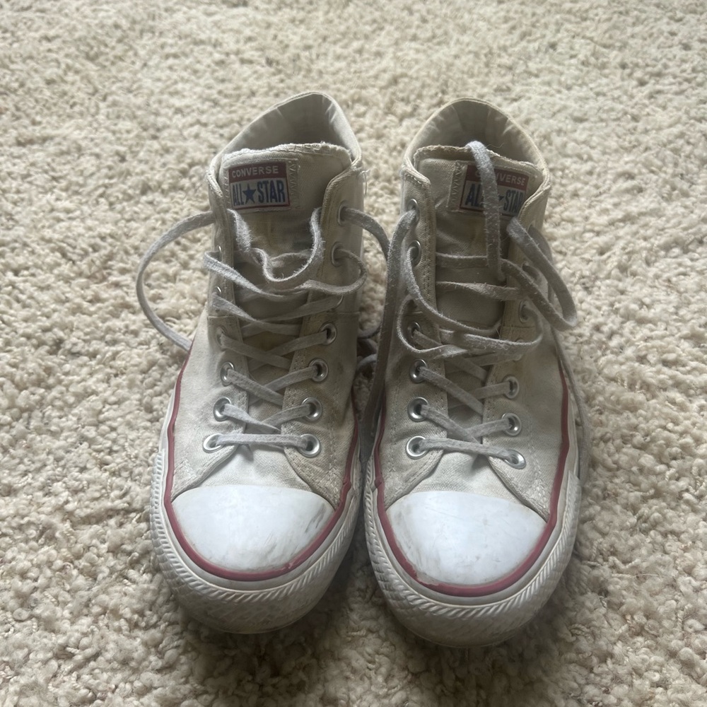 White Classic High Top Converse